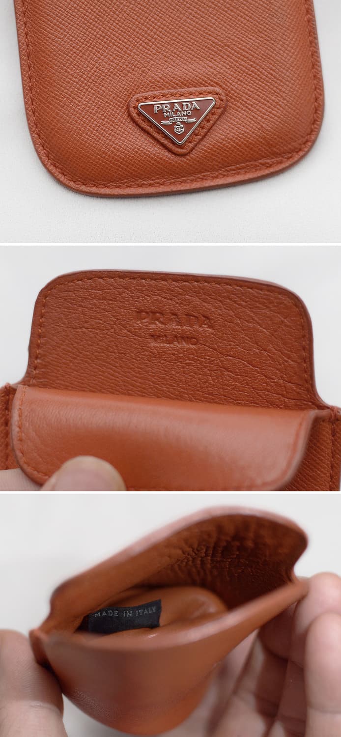 프라다 (PRADA) 삼각로고 사피아노 레더 카드.명함 폰케이스 상품이미지8