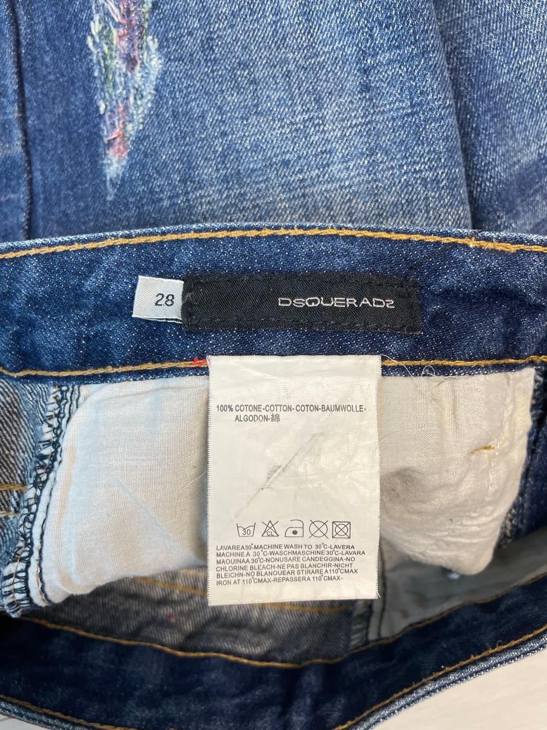디스퀘어드 페인팅 데님 팬츠 상품이미지5
