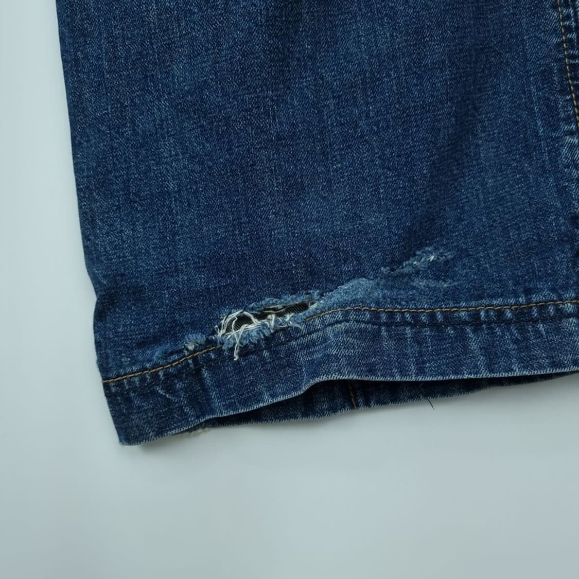 [빈티지] 워시드 바이커 디테일 데님 팬츠 청바지 M17847 상품이미지9