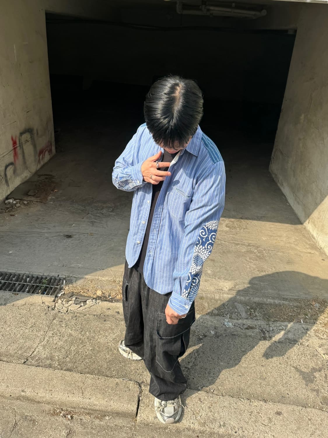 준야와타나베 14AW 동양화 스트라이프 셔츠 상품이미지4