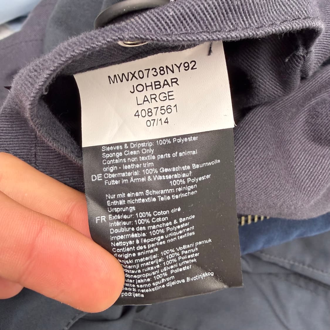 아디다스 X 바버 왁스 코팅 자켓 L 상품이미지9