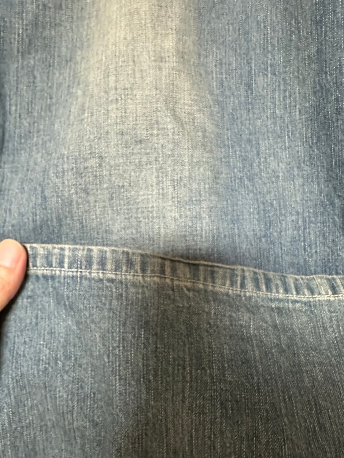 마티앤선즈 밀리터리 데님 페이드 인디고 1사이즈 상품이미지2