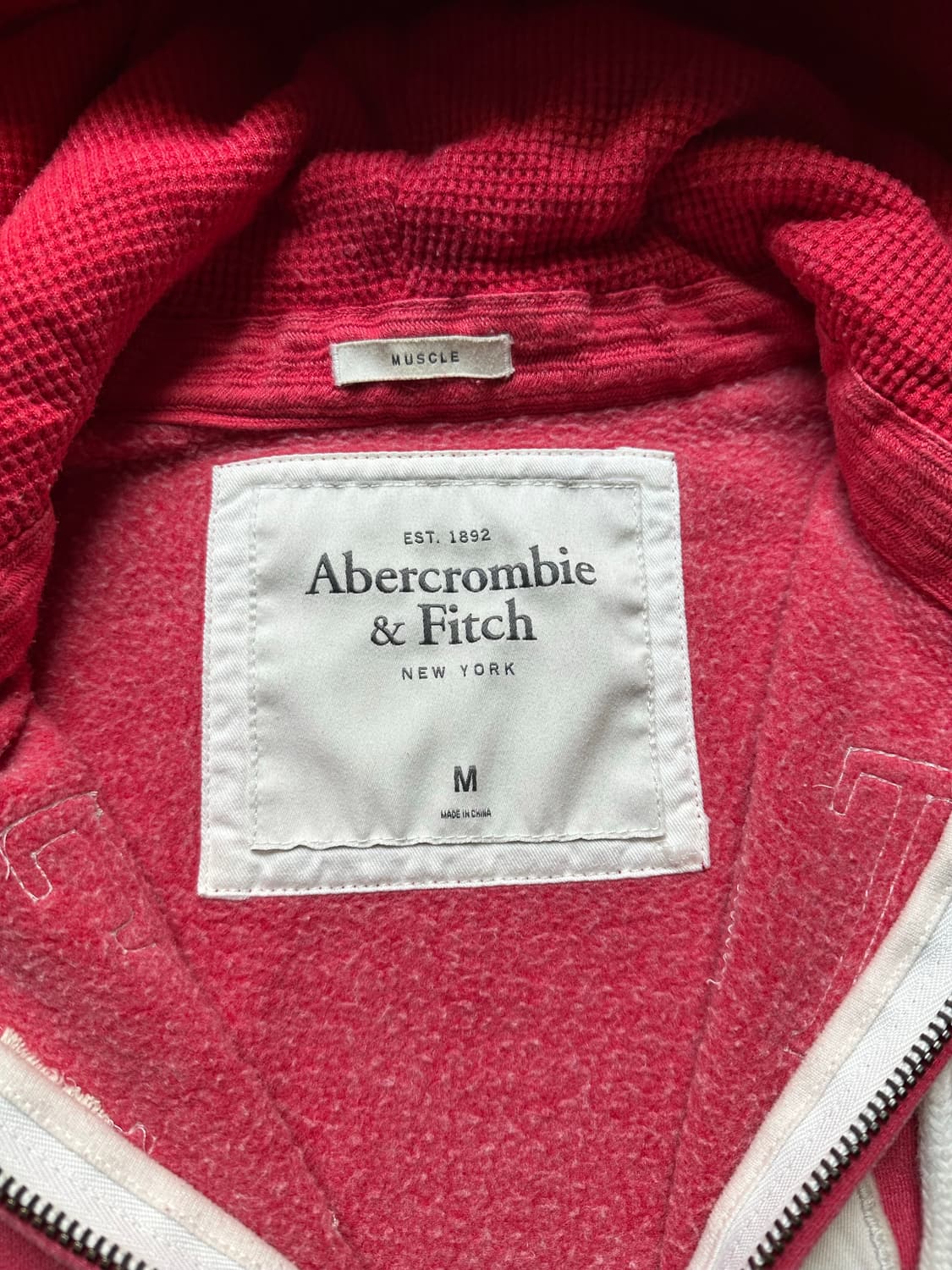 아베크롬비 핑크 후드집업 M 상품이미지3