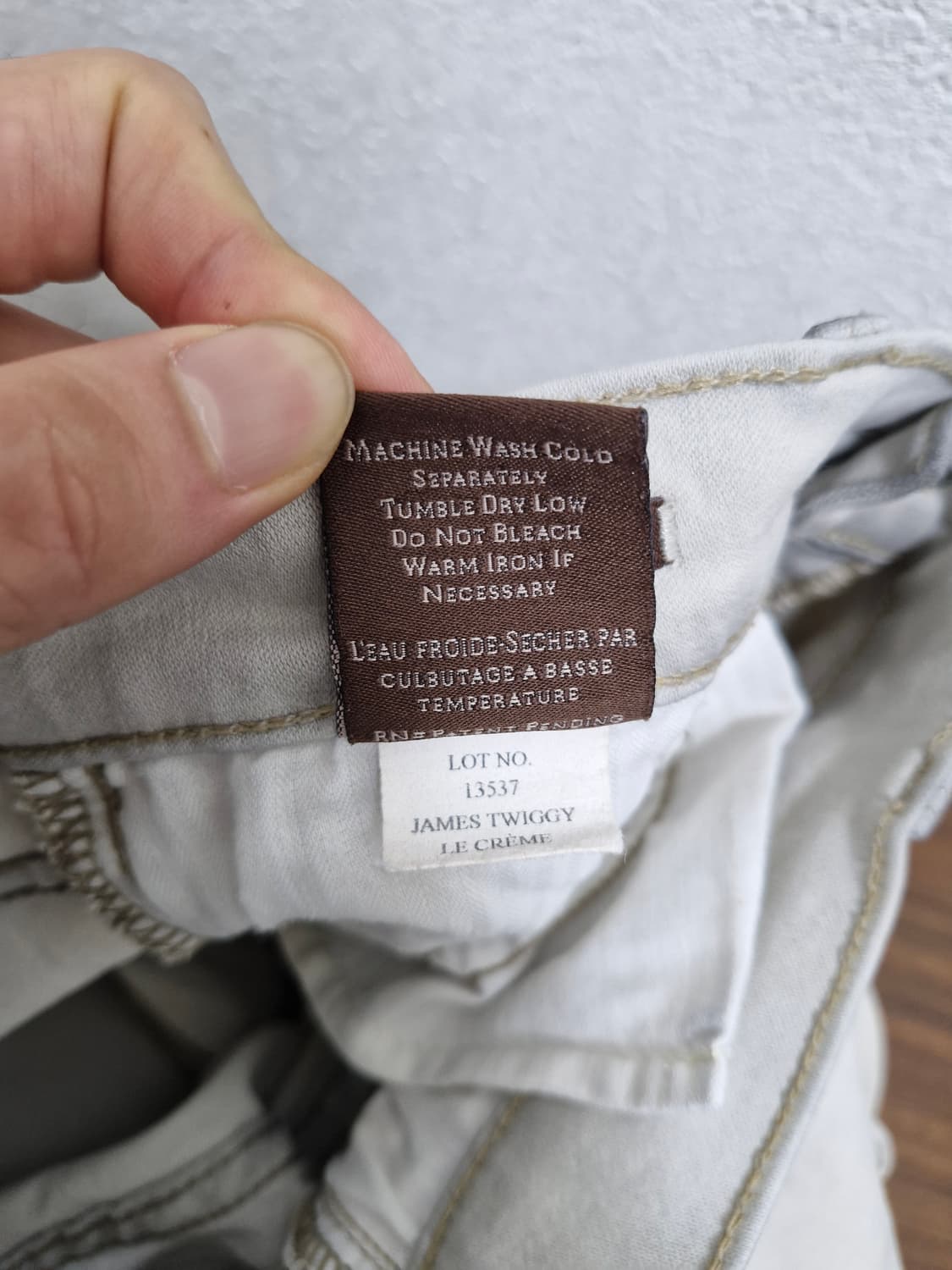 [24] 제임스진 크림 데님 바지 상품이미지5