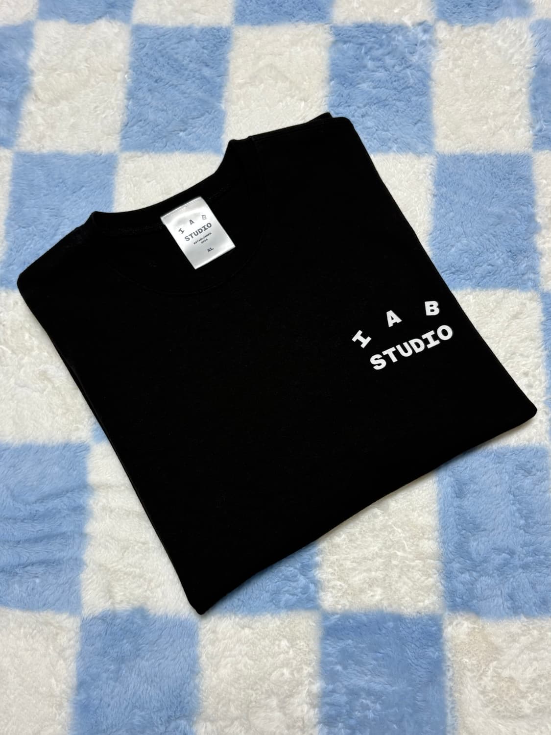 아이앱 스튜디오 IAB Studio 베이직 티 블랙 화이트 XL 상품이미지1