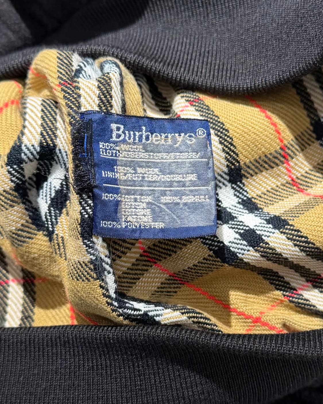 버버리 다크브라운 90s 크레스트 로고 블루종 자켓 상품이미지9