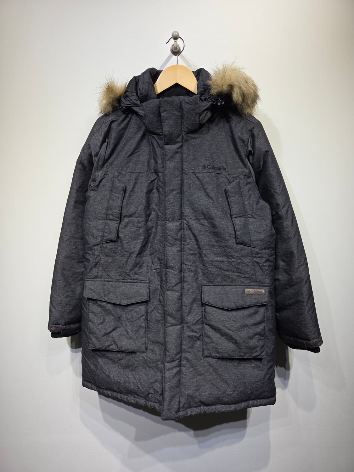 컬럼비아 옴니히트 차콜 덕다운 야상 패딩 상품이미지2