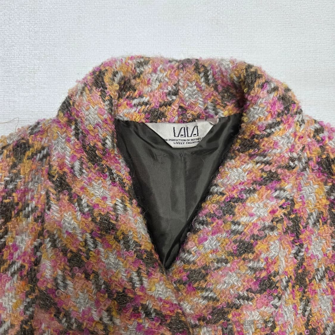 일본 빈티지 하구미 모리걸 헤어리 트위드 자켓 상품이미지2