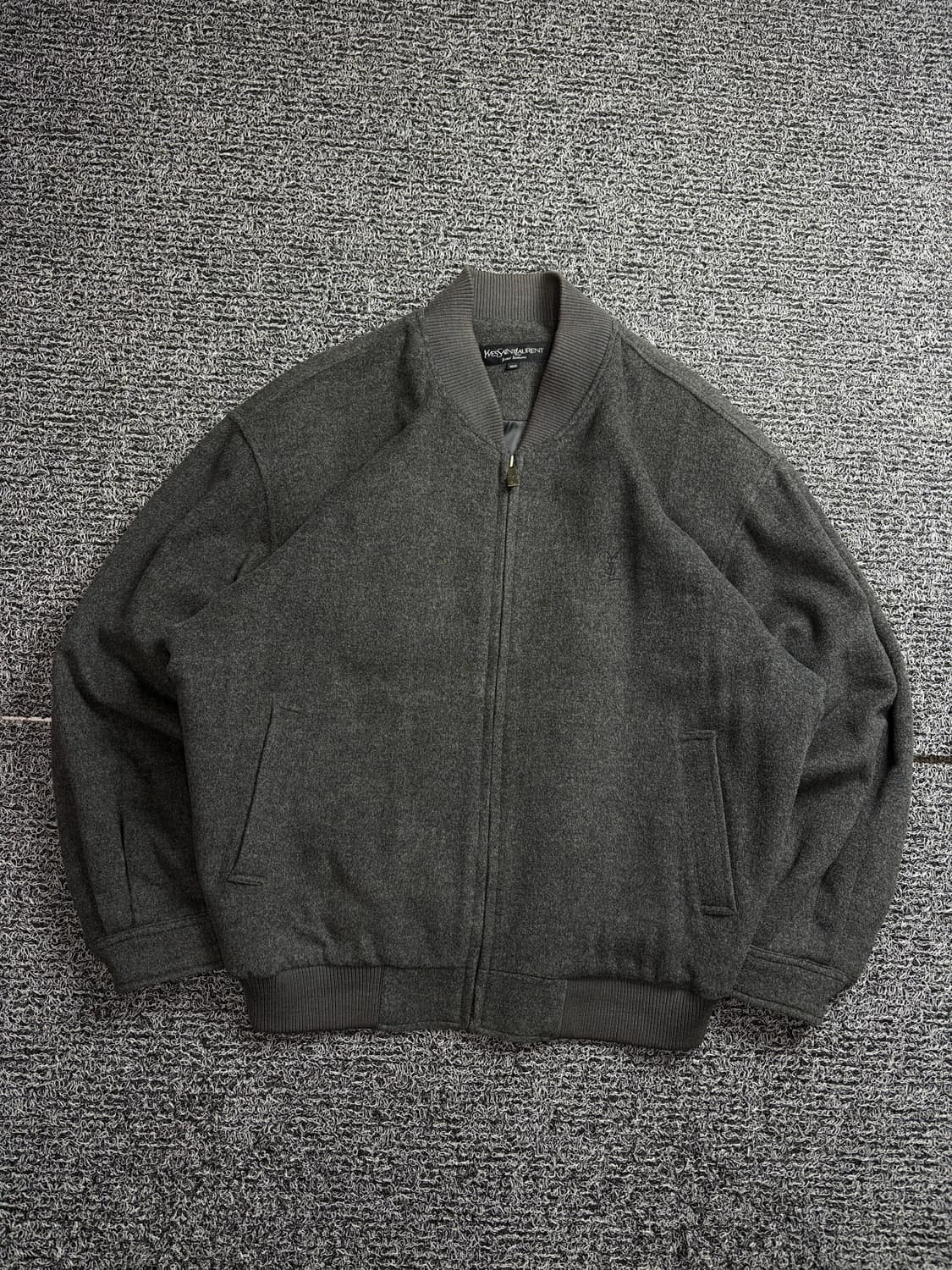 90s 입생로랑 자수로고 아카이브 울 해링턴 자켓 2096 상품이미지2