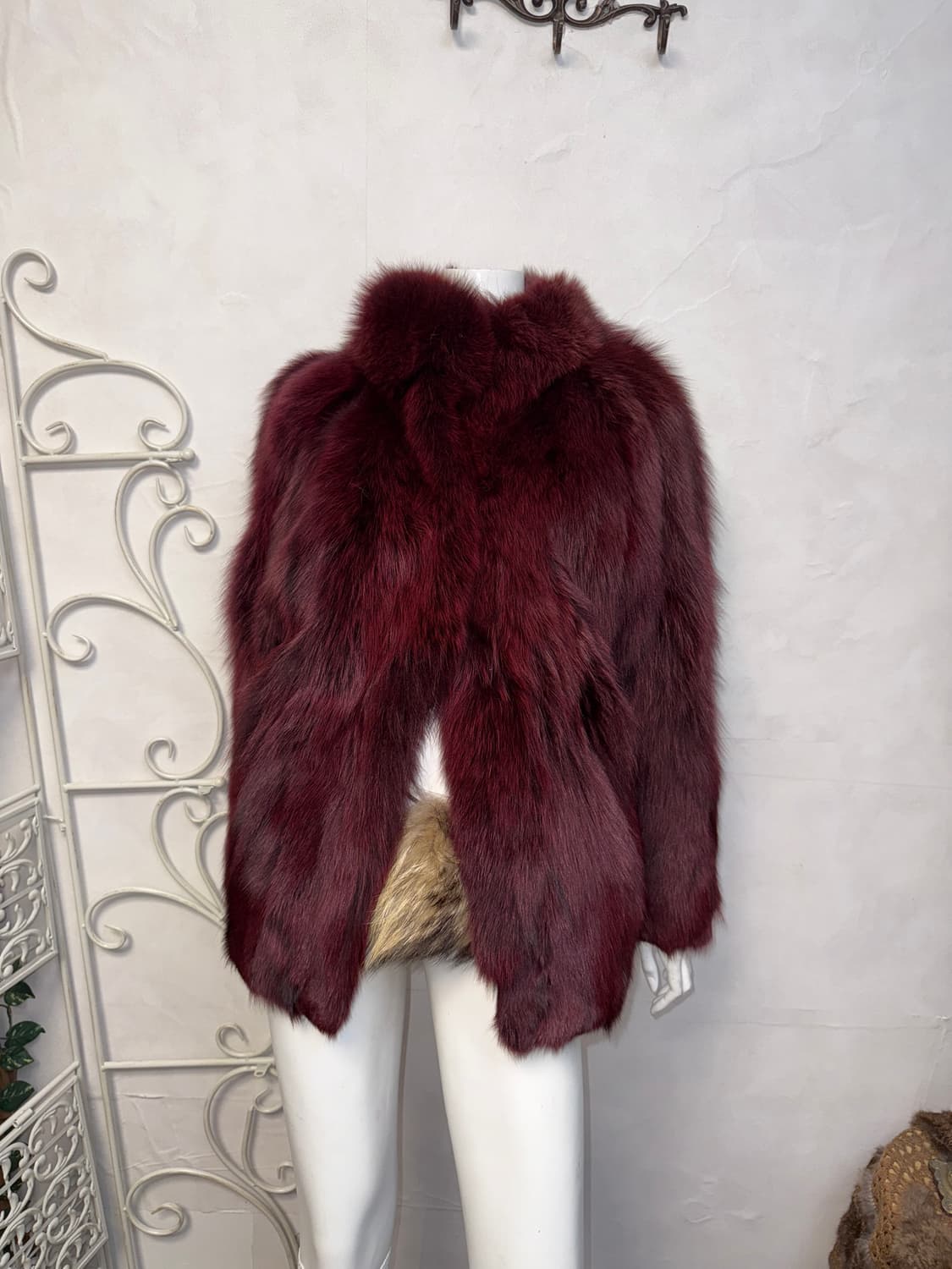 SAGA FOX burgundy fox fur coat jacket  상품이미지6