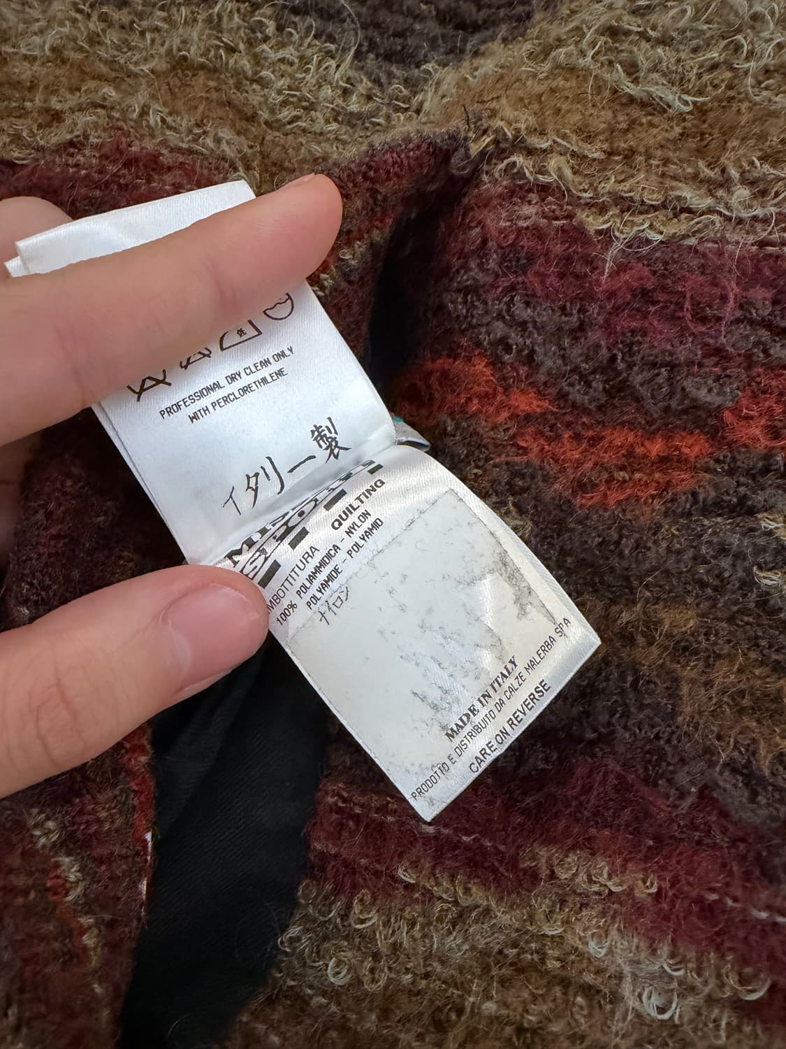 90s 미쏘니 스포츠 아카이브 리버시블 앙고라 울 봄버 자켓 상품이미지9