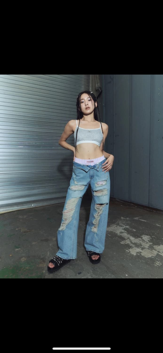 체리퀴리 CHERRYQUIRI damaged denim 데미지진 상품이미지2