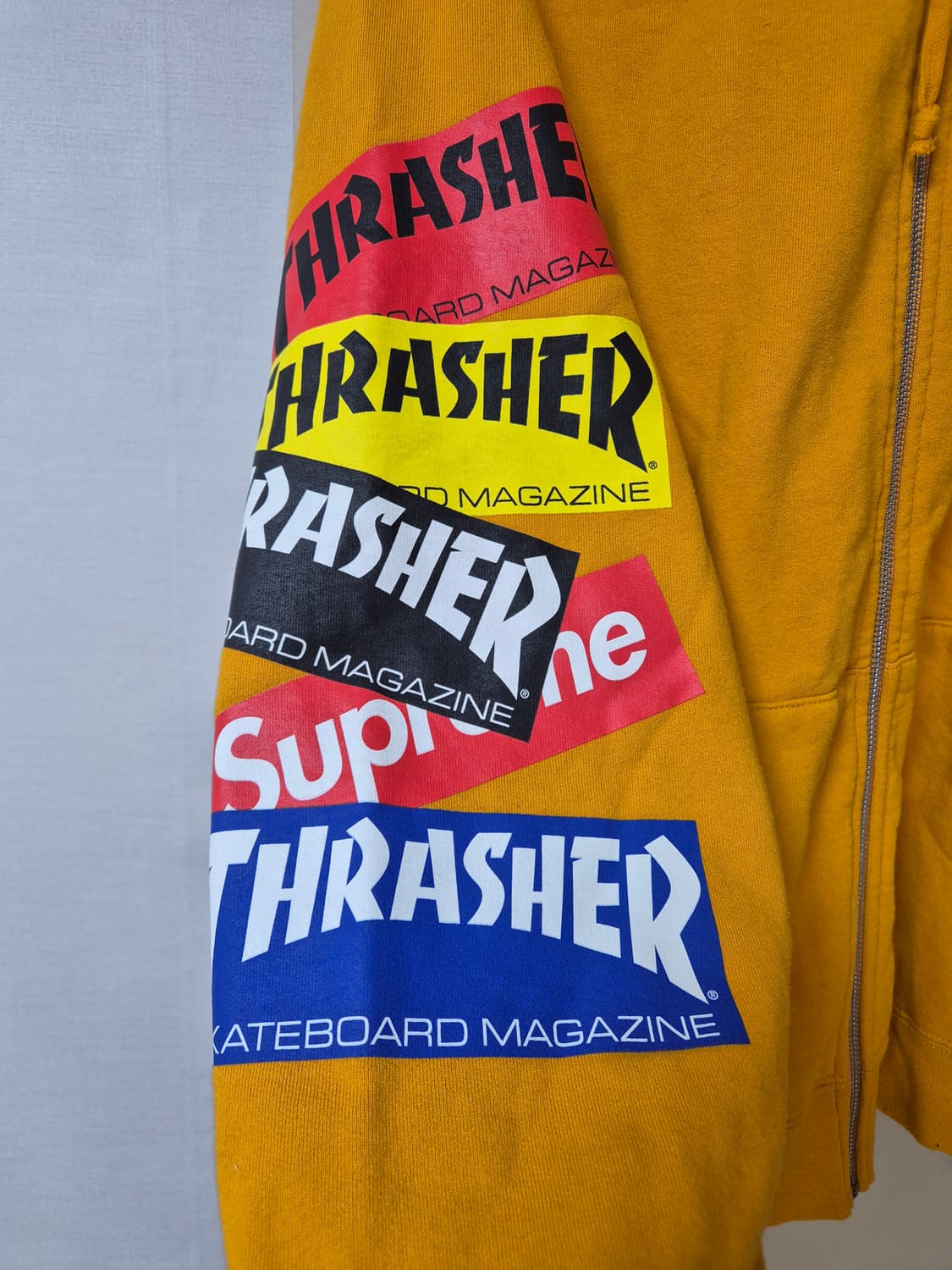 [XL] 21FW 슈프림 트래셔 후드집업 (옐로우) 상품이미지4