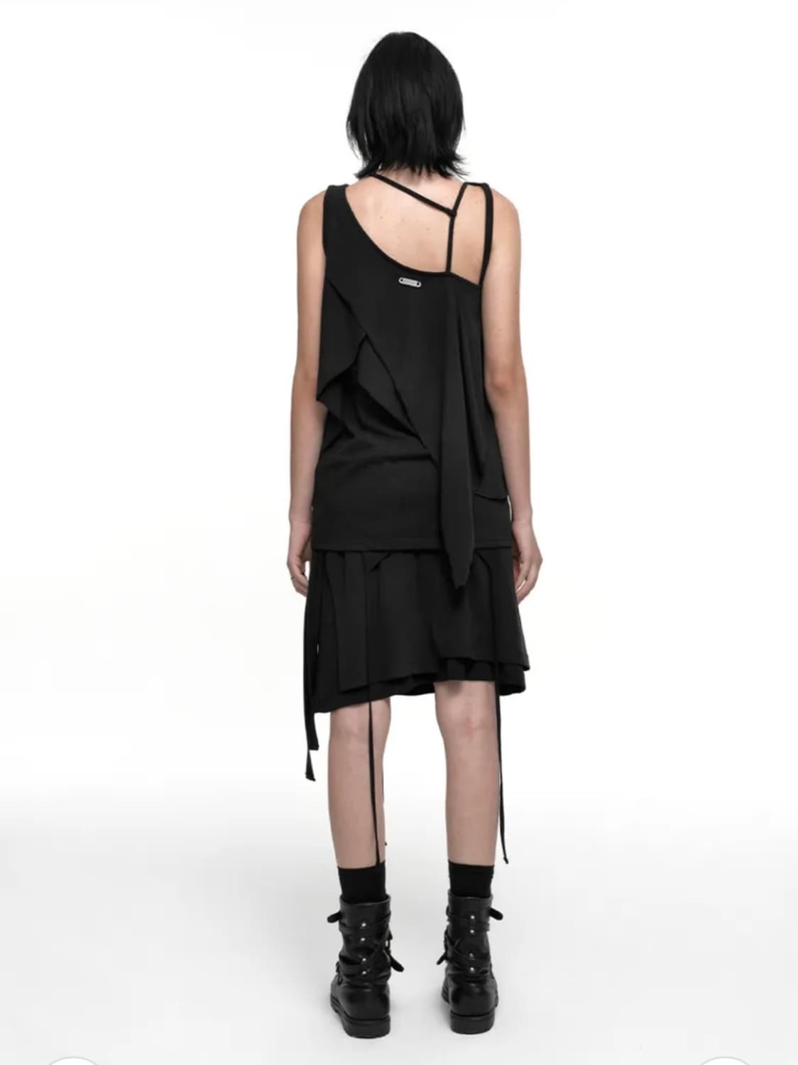 나체 SHIRRING LAYERED SLEEVELESS BLACK 상품이미지3