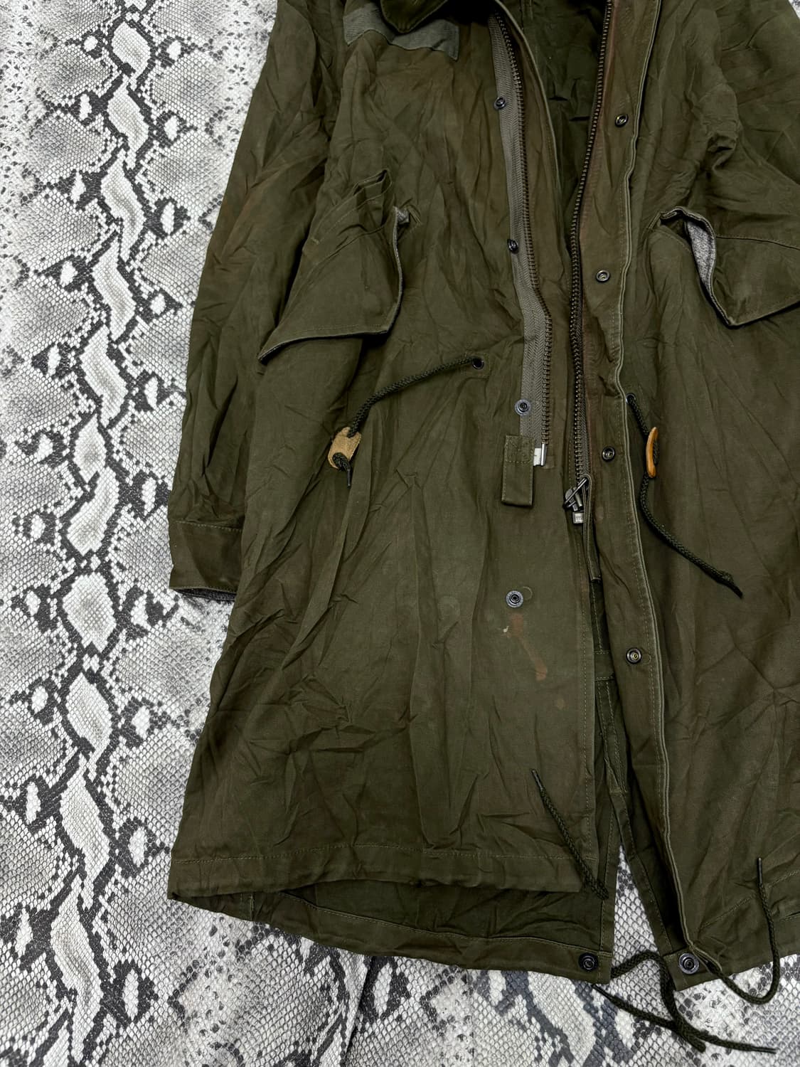 “HARE” Grunge Mood Fur Detail Hooded Fie 상품이미지7