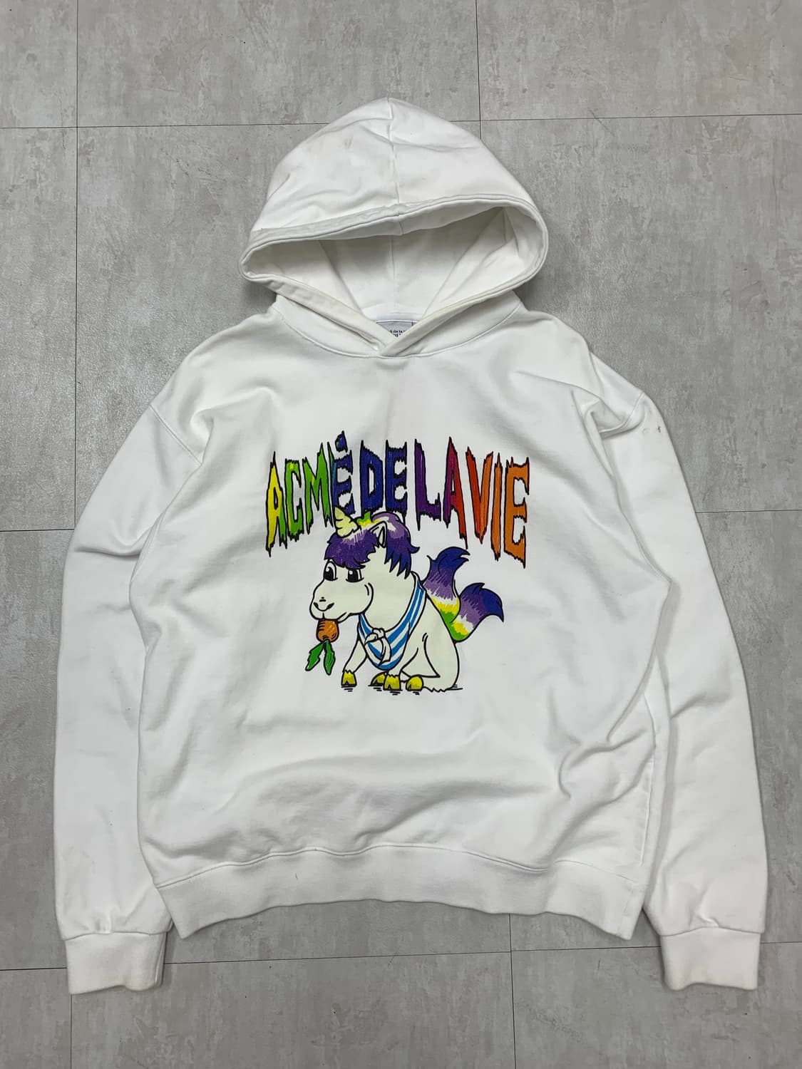 아크메드라비 유니콘 그래픽 화이트 후드티 상품이미지1