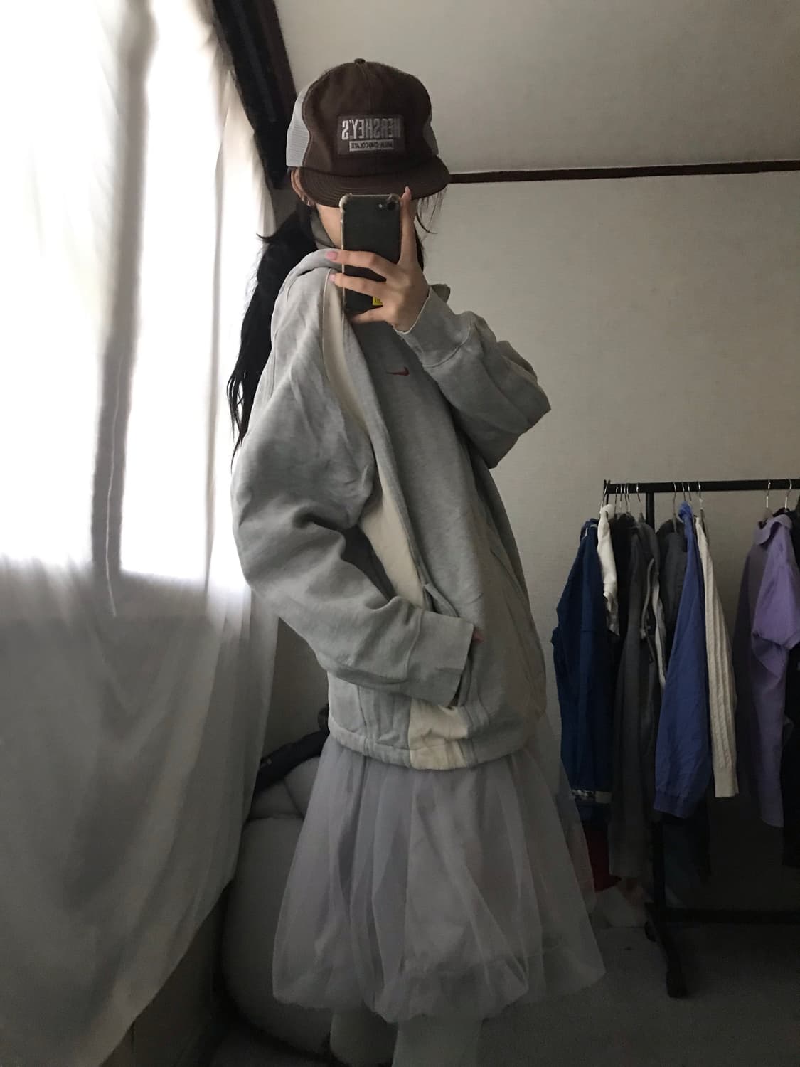 나이키 00s 연그레이 후드집업 상품이미지3