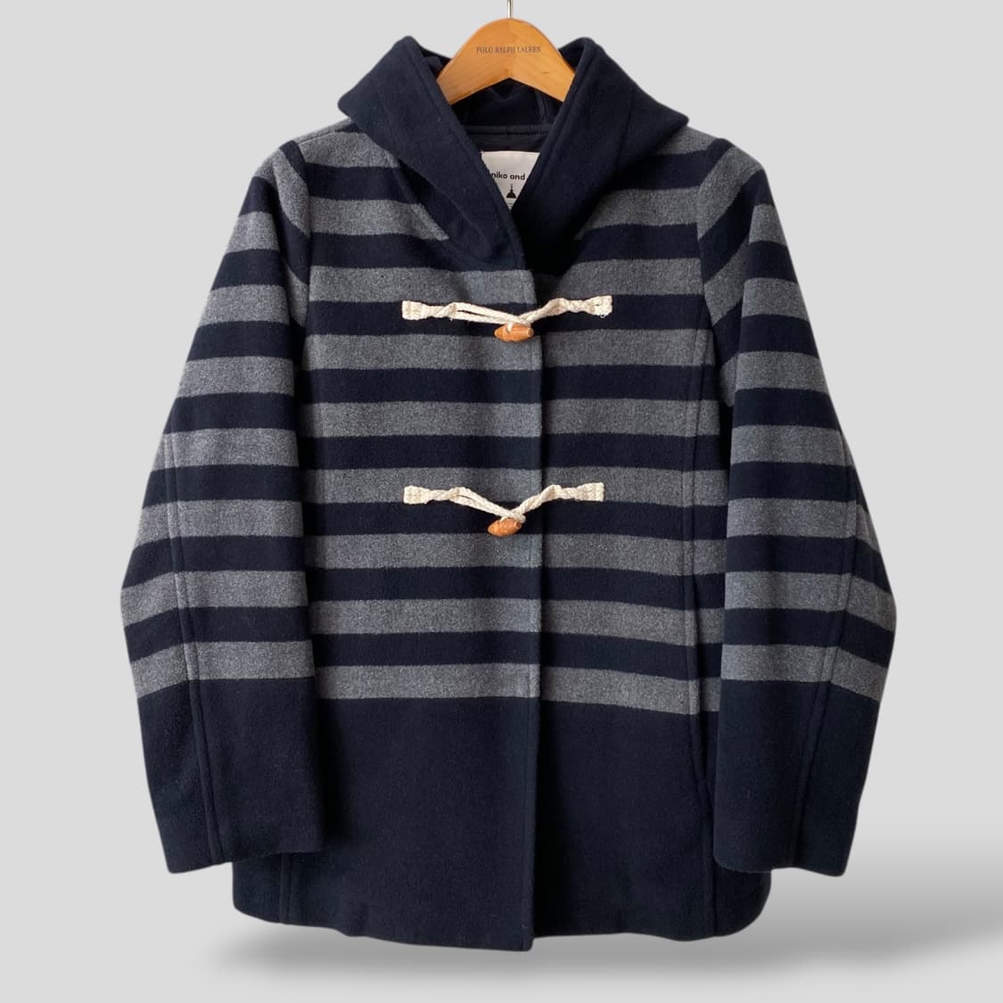 (여성4)niko and 니코앤드 스트라이프 더플코트 상품이미지1