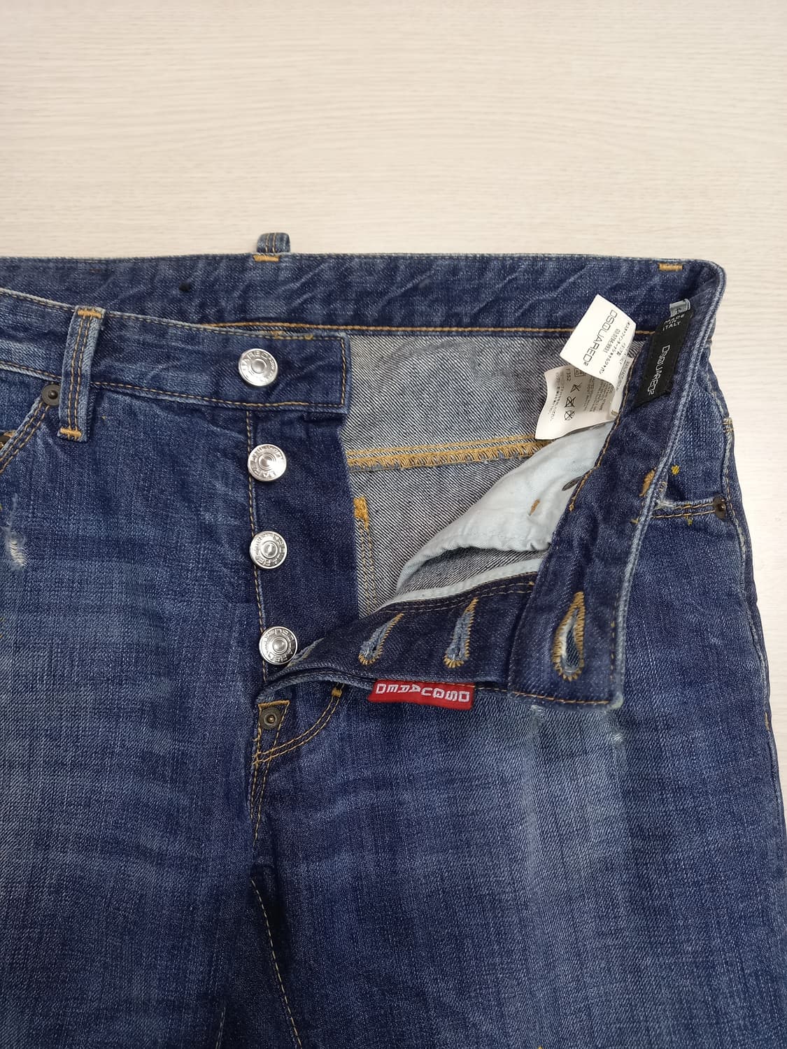 29 DSQUARED2 Italy 데미지워싱 페인티드 일자진 29-563 상품이미지7