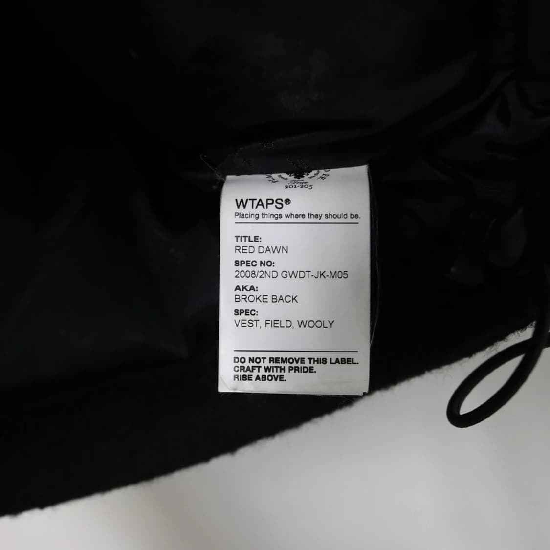 WTAPS 08A/W  가죽 울 혼방 다운 베스트  61692 상품이미지9