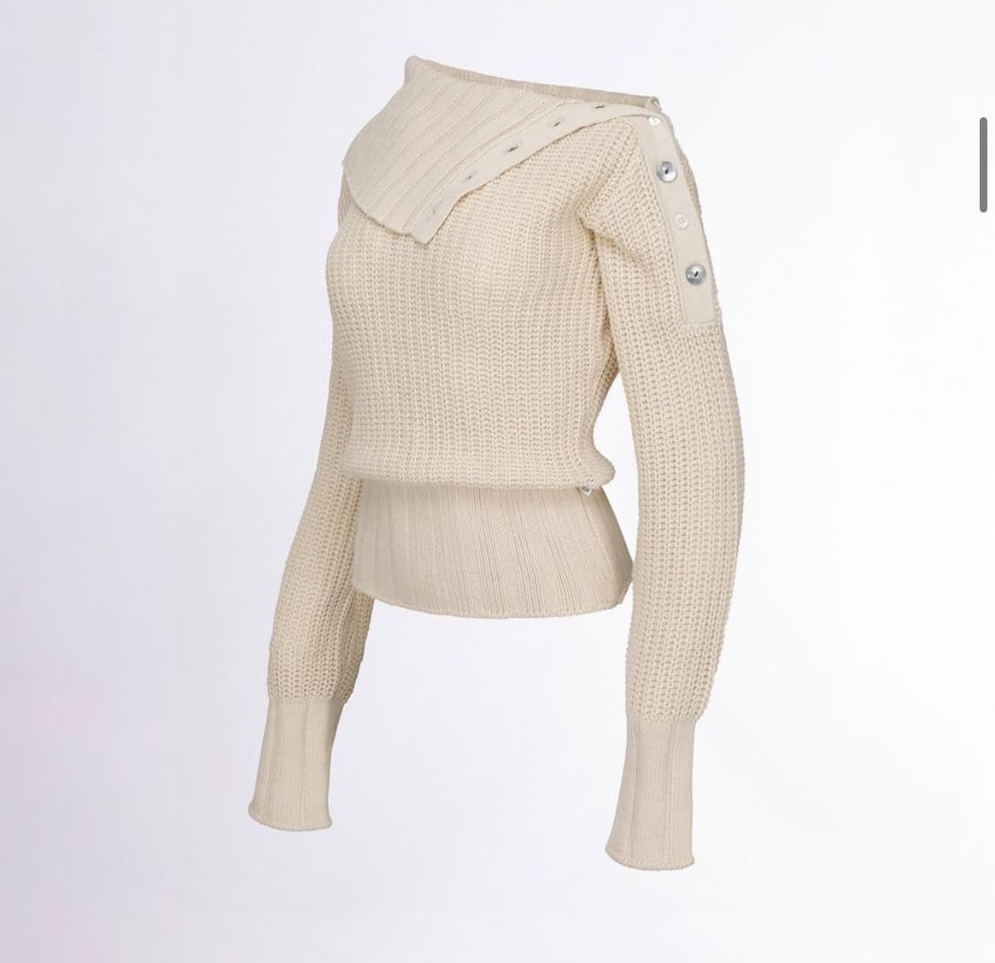 스컬프터 Funnel Neck Sweater Dirty White 상품이미지4