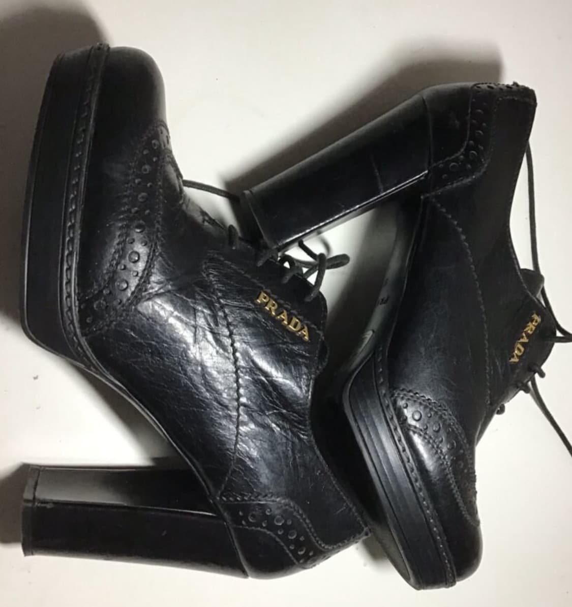 PRADA  프라다 윙팁 부티 슈즈(37 사이즈)해외발송 상품이미지2