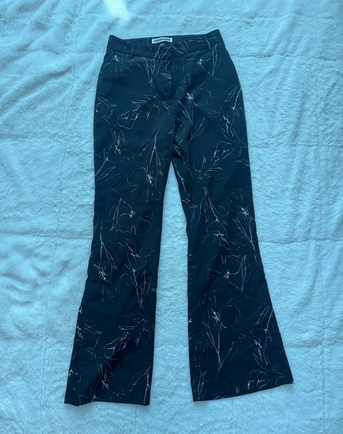 체리퀴리 플라워 랩 팬츠 2사이즈 상품이미지3