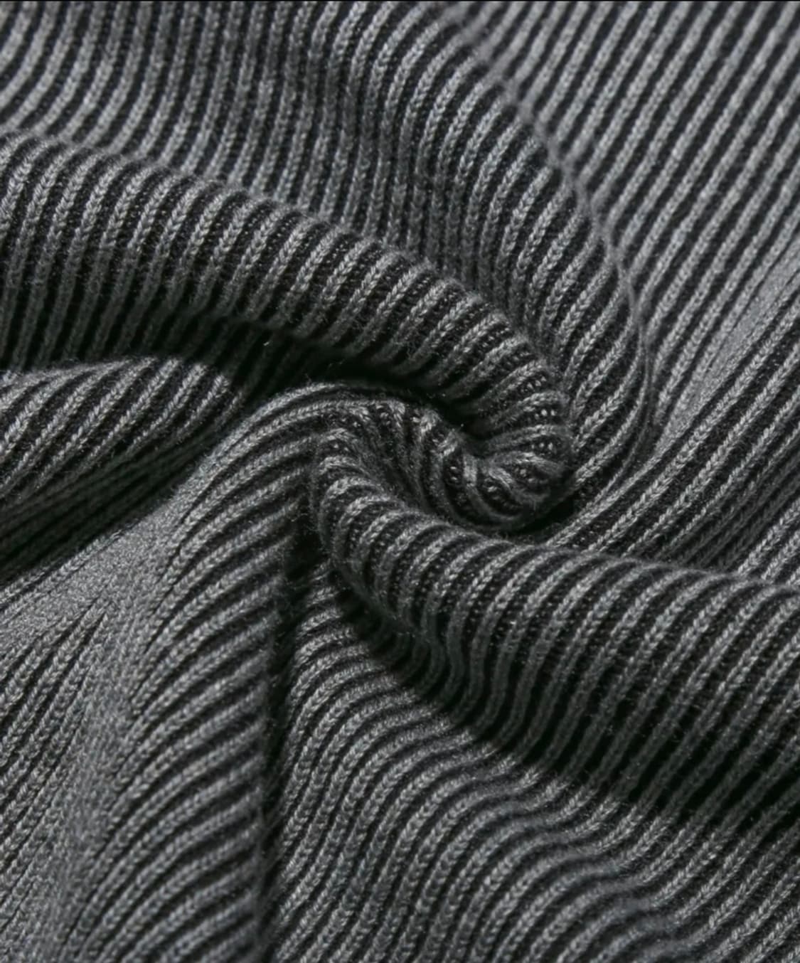 (남녀공용)디미트리블랙 VLAD 아이덴티티 투톤 반팔 후드 니트 상품이미지9