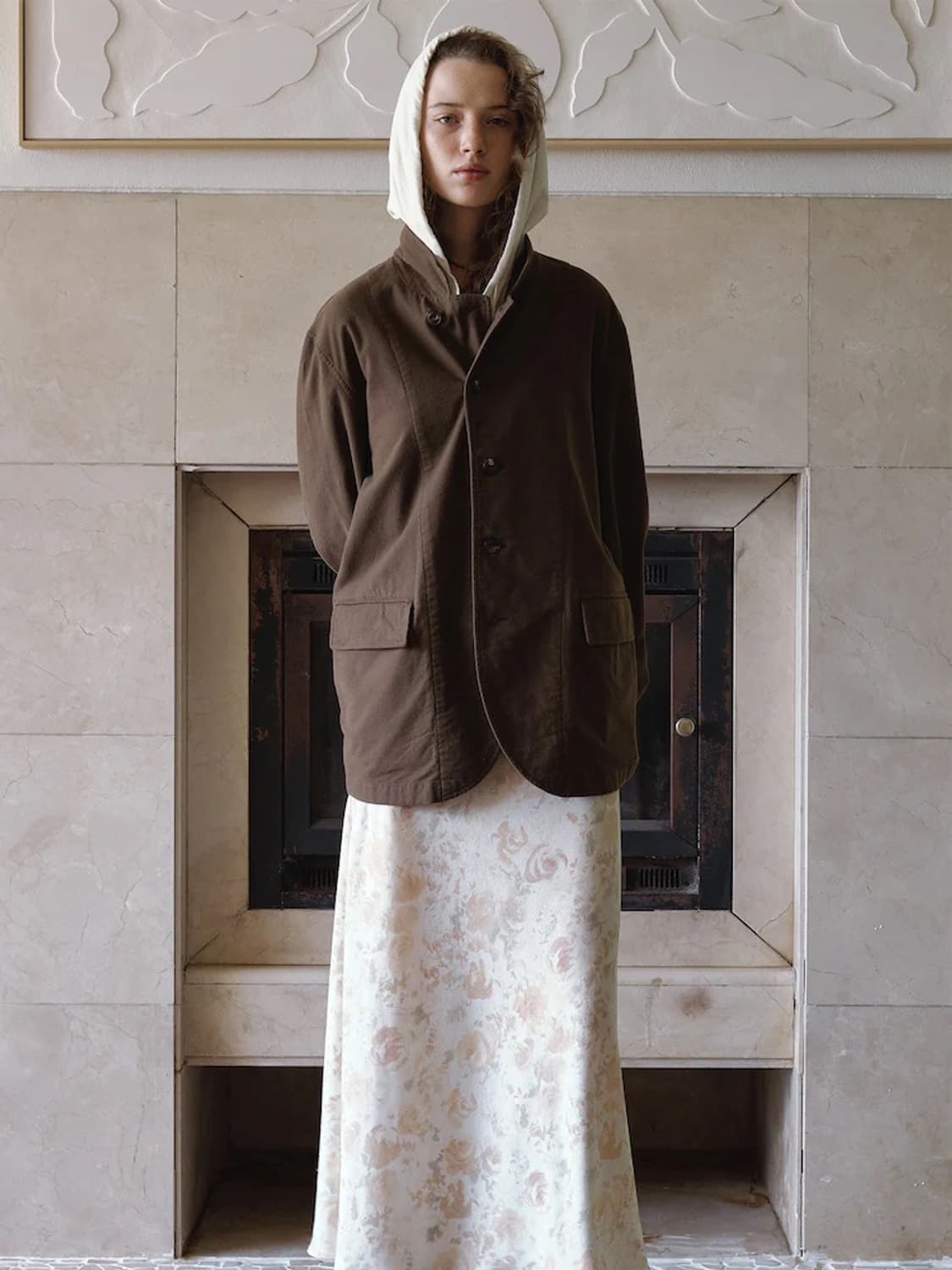 비아플레인 Via Roger Cotton Jacket - Brown 상품이미지3
