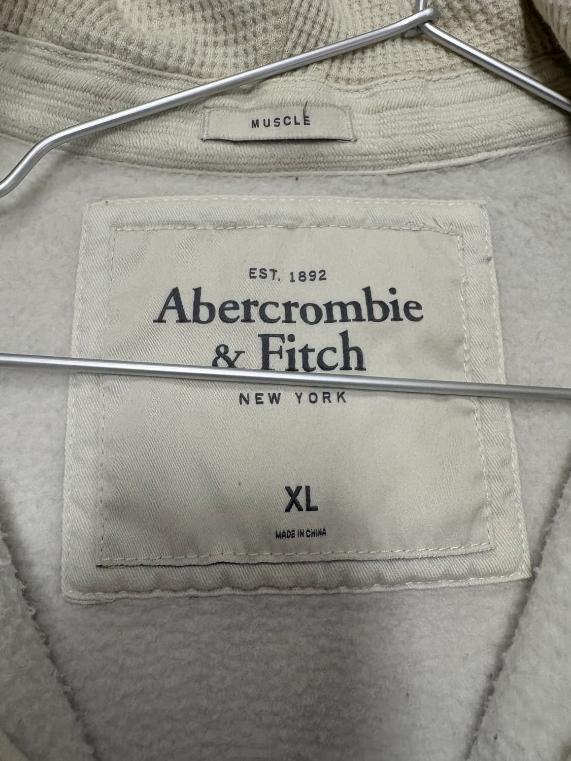 아베크롬비 후드집업 화이트 xl 상품이미지2