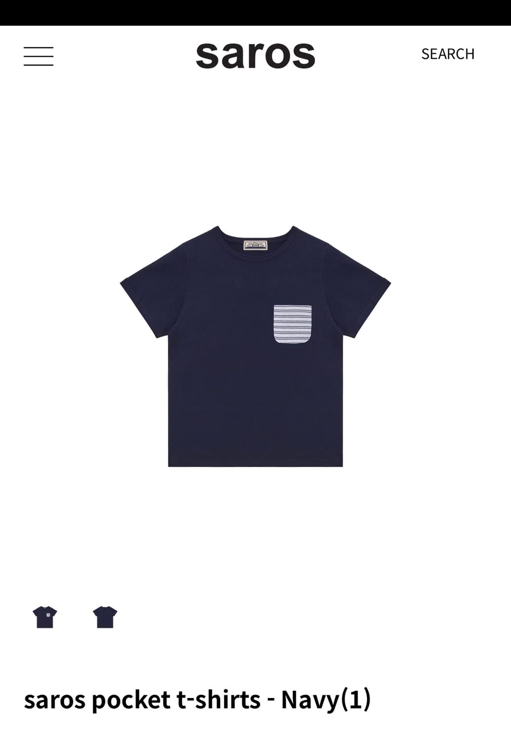  saros pocket t-shirts - Navy(1) 상품이미지1
