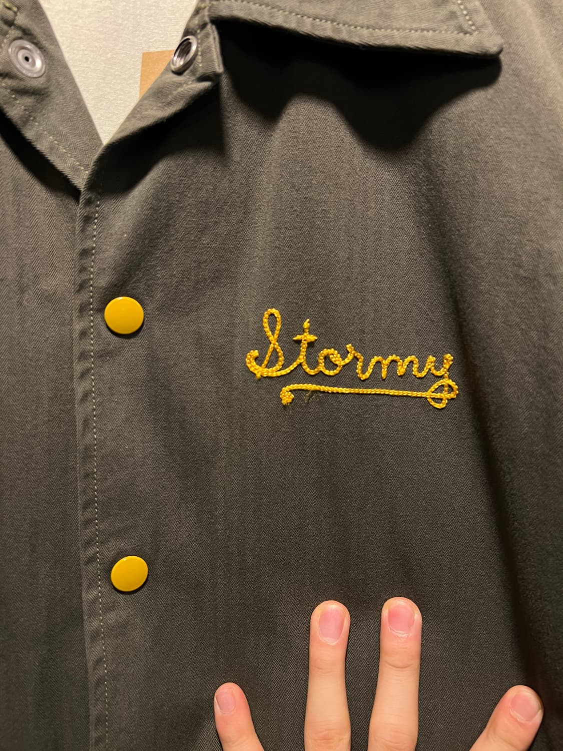 [M]Sugar Cane 슈가케인 Stormy 그레이 HBT 코치자켓 상품이미지3