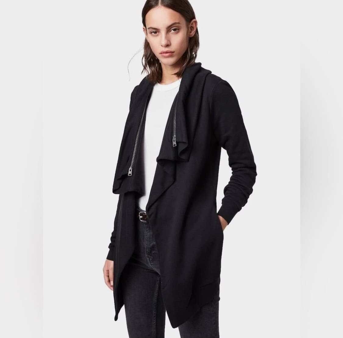 올세인츠 드레이프 지퍼 가디건 판매 상품이미지6