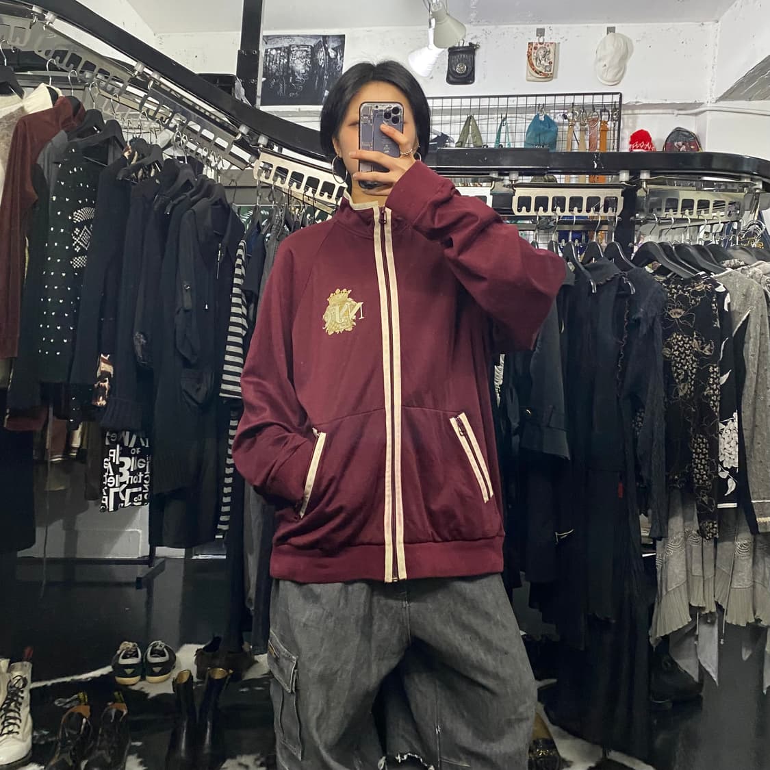 Nautica 버건디 라인포인트 져지집업 상품이미지1