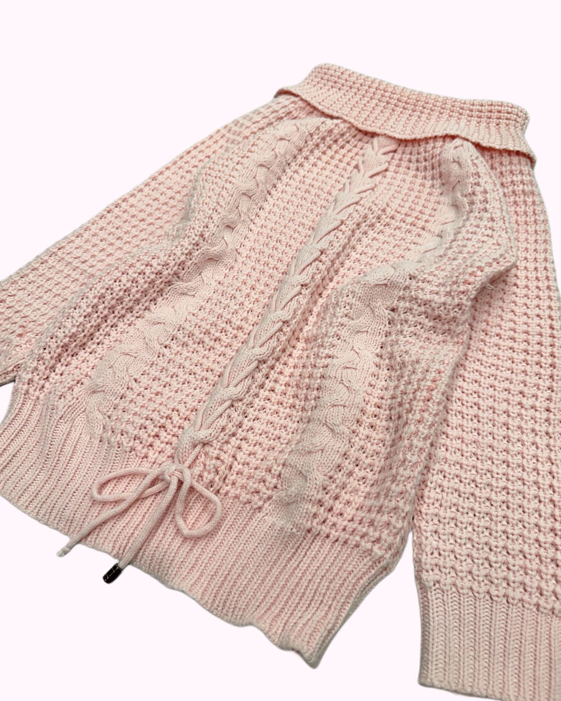 lace-up pink 1-off knit 상품이미지2