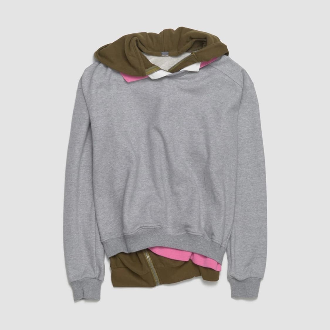 [M]어거스트 바론 All-in 25fw 트리플 후드티/그레이 카키 상품이미지2