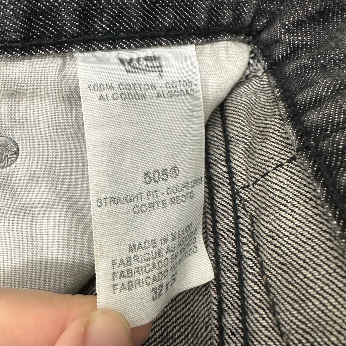 리바이스 505 흑청 데님 청바지 팬츠 32인치 상품이미지9