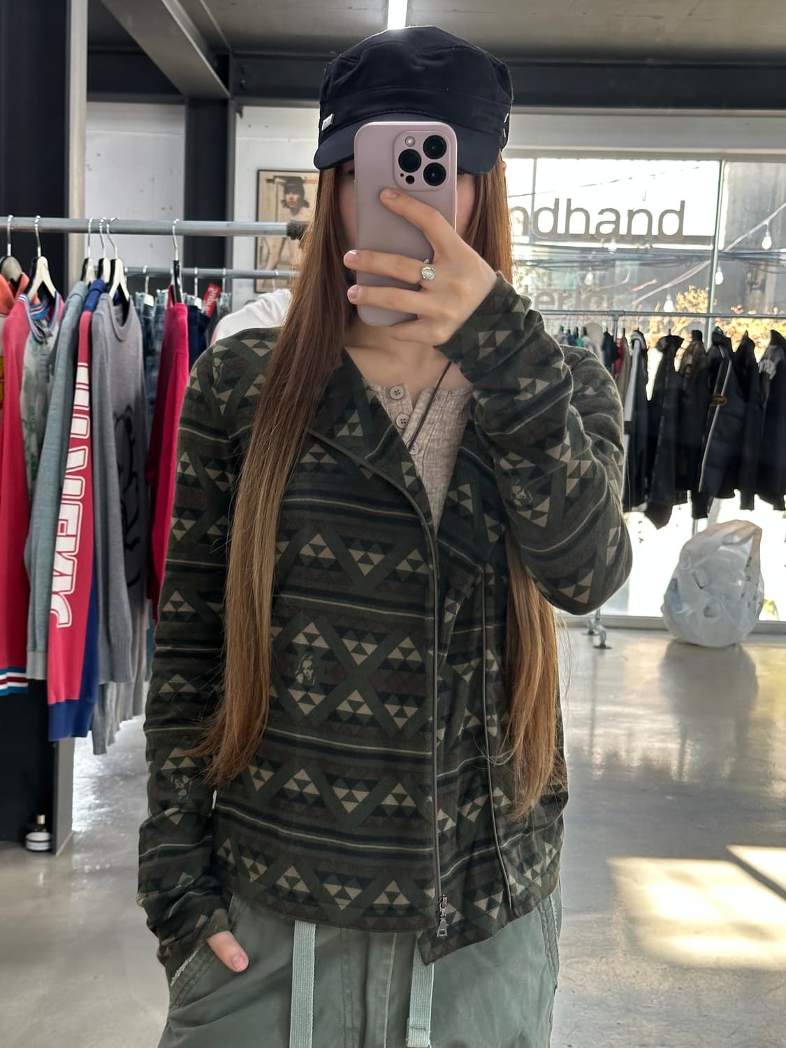 히스테릭글래머 히스걸 사선지퍼 코튼라이더자켓 상품이미지3