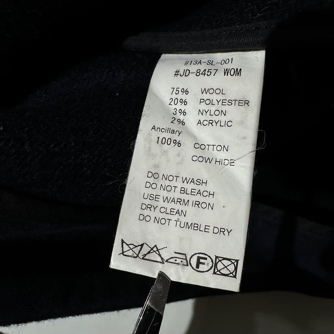 단톤 울 못사 코트 네이비 상품이미지8