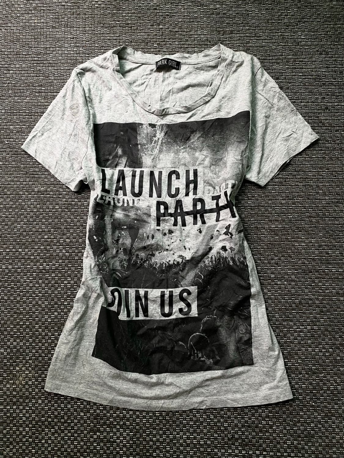 [PARK GIRL]2000s Print Grey Tee 상품이미지2