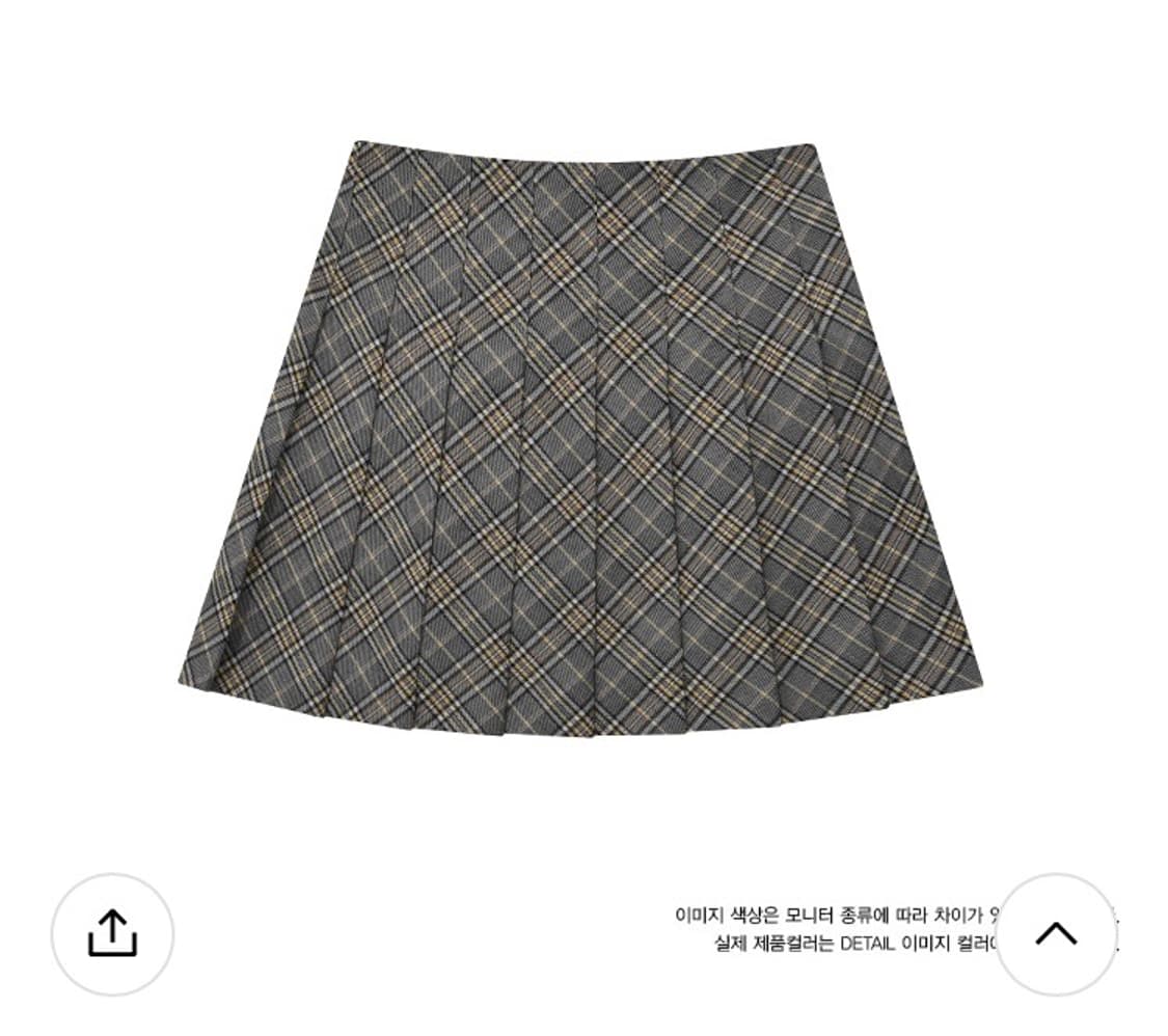 큐리티 METALLIC CHECK PLEATS SKIRT(실사) 상품이미지4