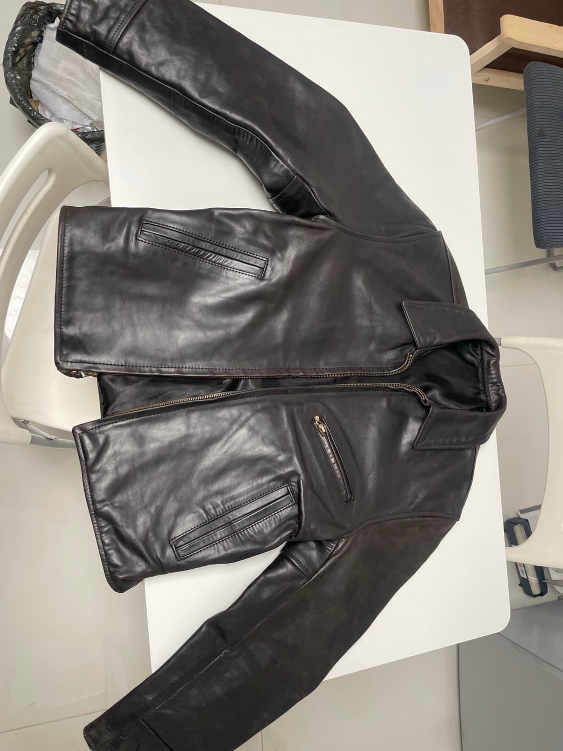 에어로레더 하프벨트 말가죽 텀블드 크롬악셀 블랙 38(안감교체) 상품이미지2