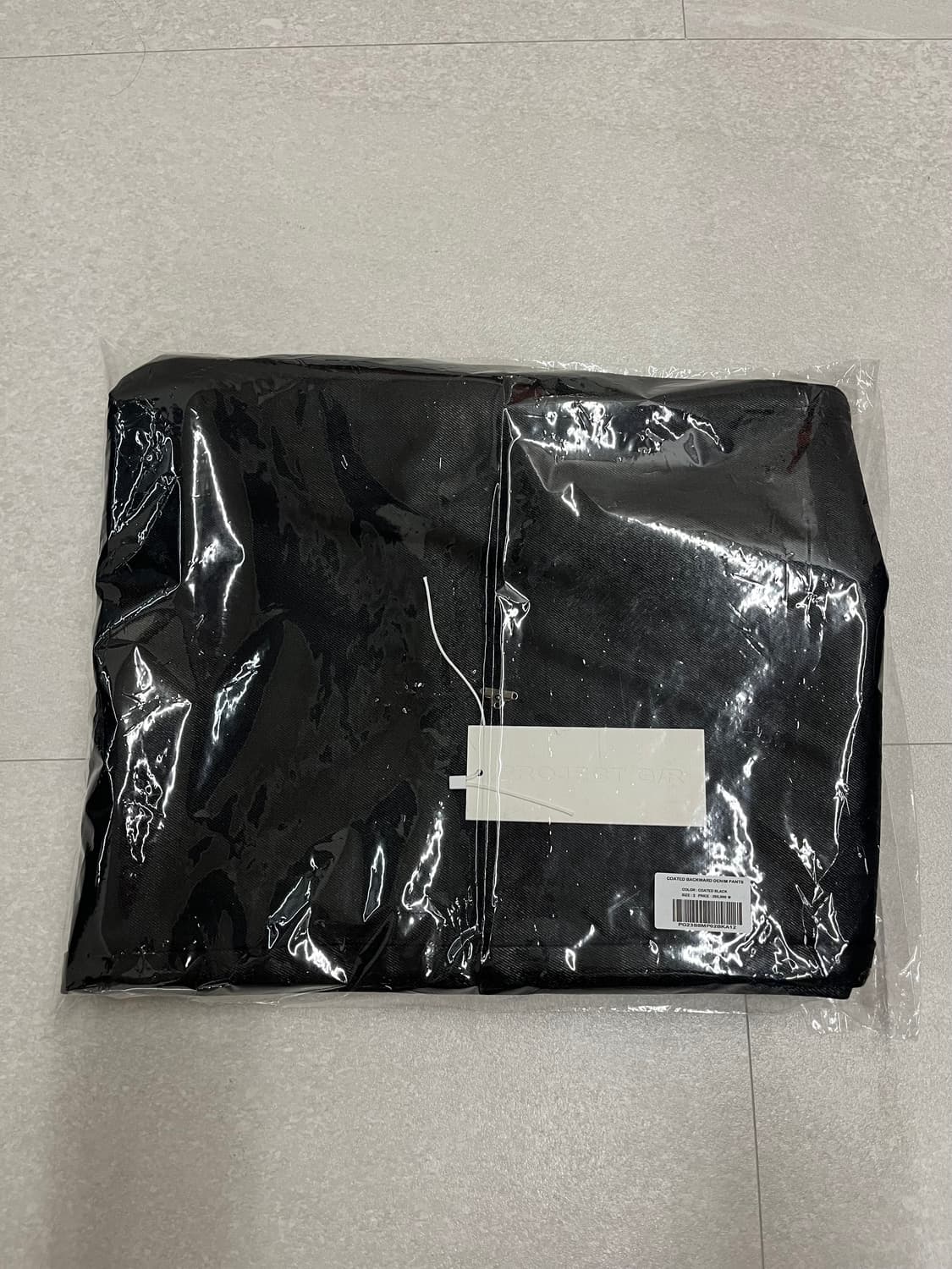 프로젝트 gr 코티드 백워드 데님 팬츠 블랙 상품이미지9