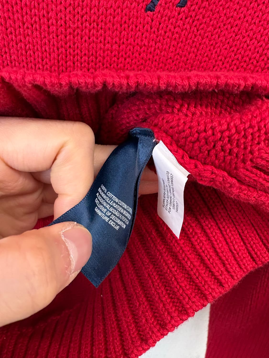 폴로랄프로렌 치프키프 빅포니 보이즈 니트 집업 레드 상품이미지7