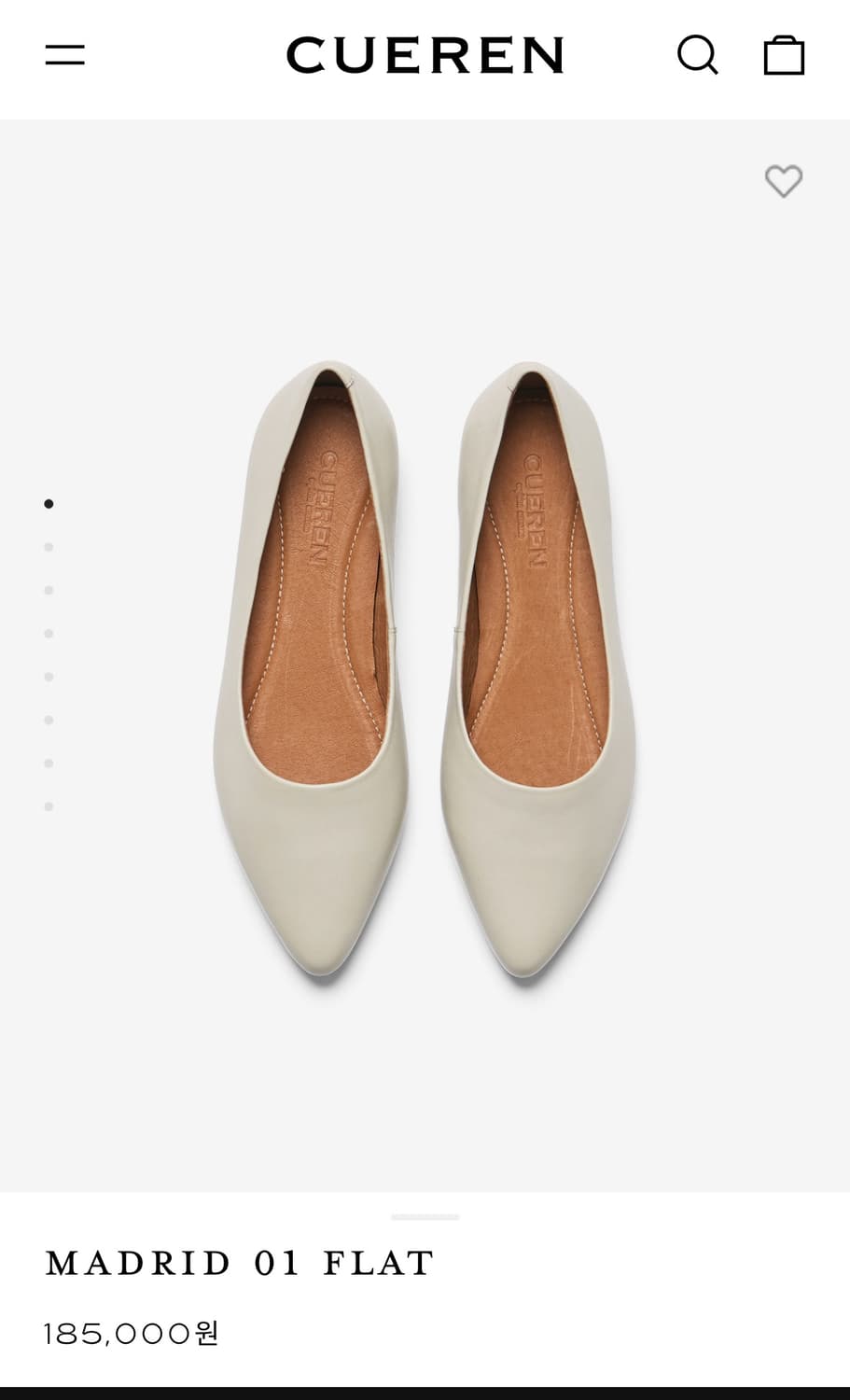 쿠에른 (CUEREN) 아이보리 플랫슈즈 상품이미지2