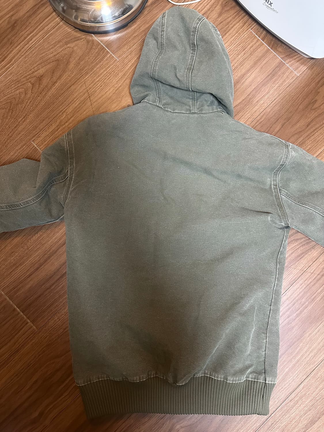 빈티지 칼하트 J130 모스그린 덕 액티브 후드집업 자켓 라지 상품이미지4