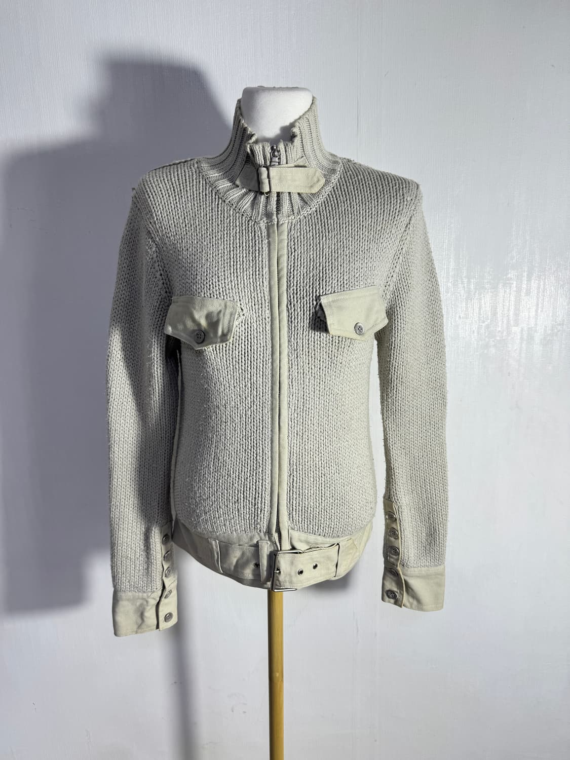 et vous 벨티드 집업 니트 자켓 y2k lgb goa 상품이미지2