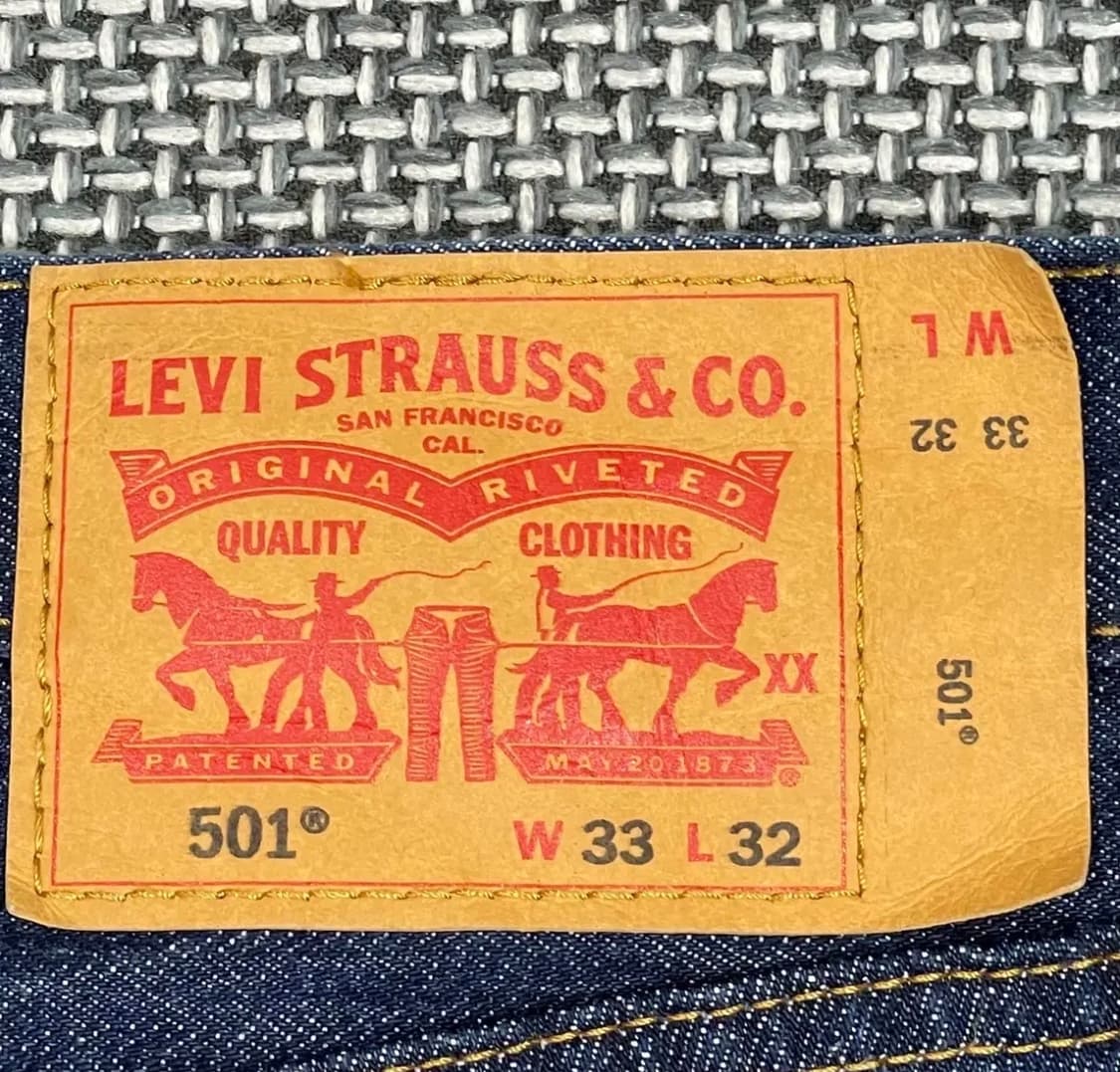 리바이스 501 스트레이트 데님 W33 진청 상품이미지4