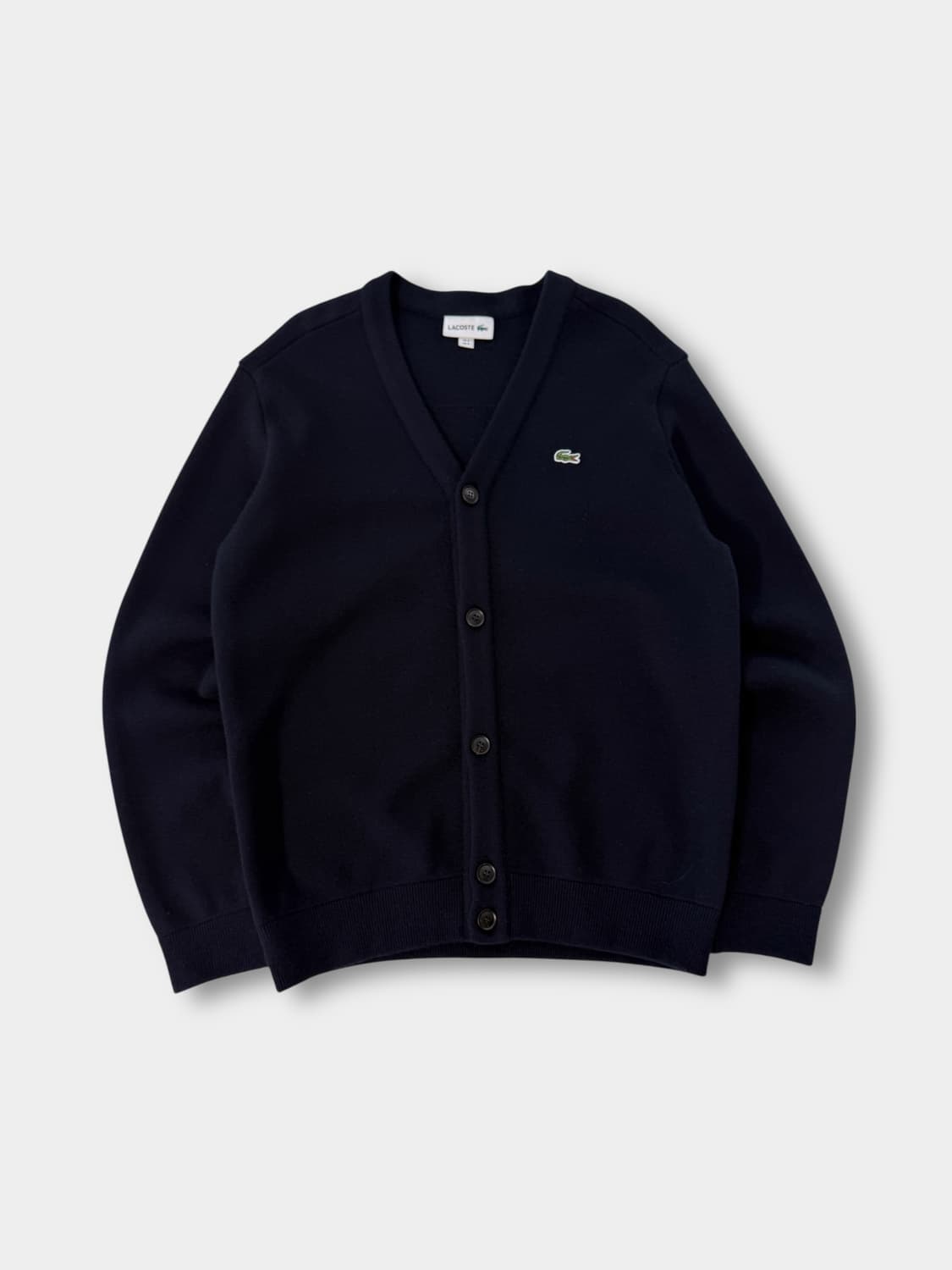 라코스테 루즈핏 딥네이비 울 가디건  상품이미지1