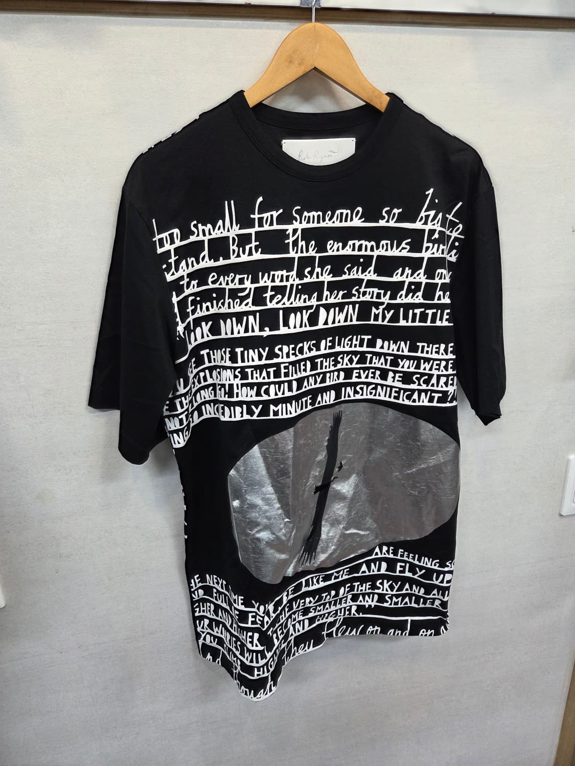 준지 롭라이언 콜라보 레터링 실버 프린팅 반팔 m 오버핏  상품이미지8